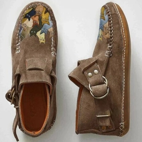 EDEN – HAND-PAINTED SUEDE CASUAL SHOES