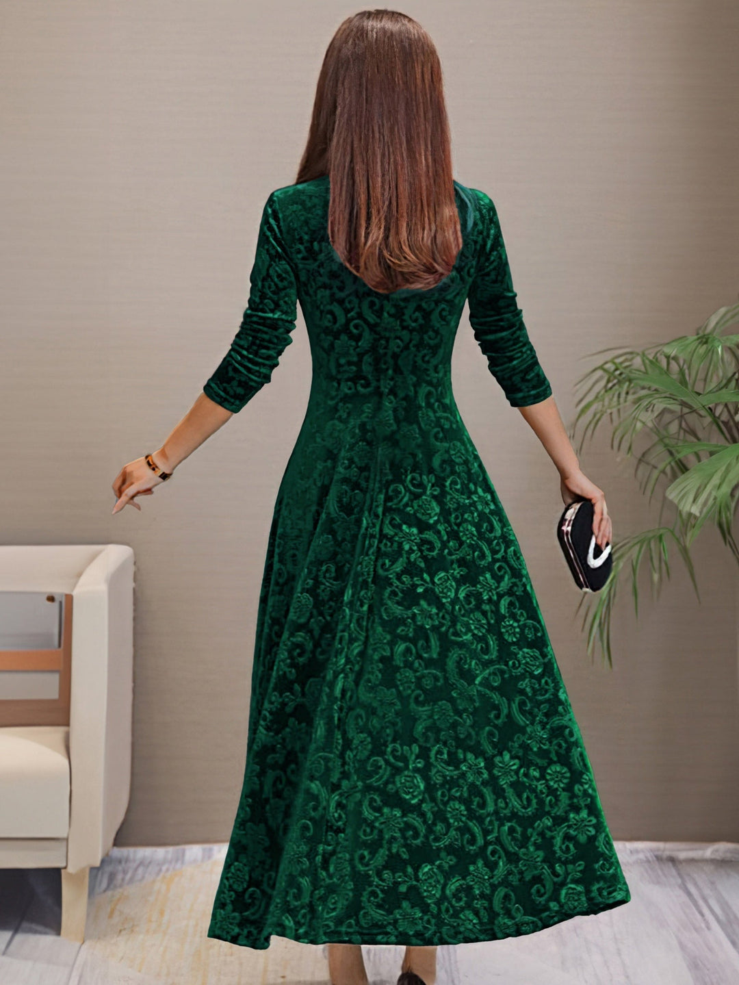 Eluned - Elegant Velvet Party Dress