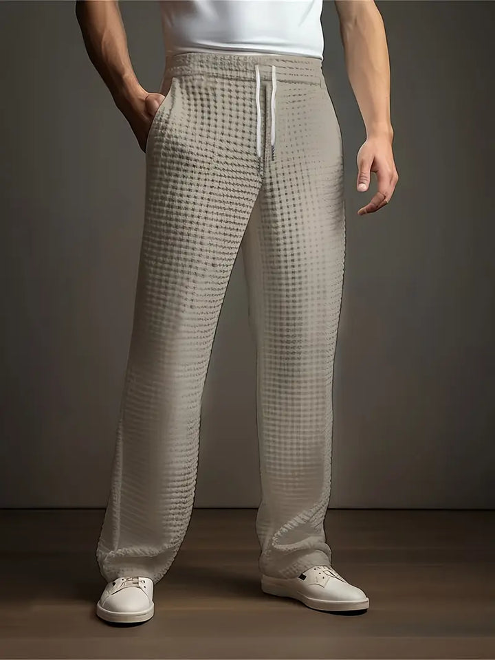 MARCUS – TEXTURED RELAXED-FIT LOUNGE PANTS