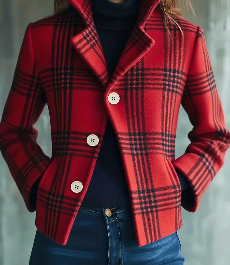 Marsai - Tartan Pattern Short Coat