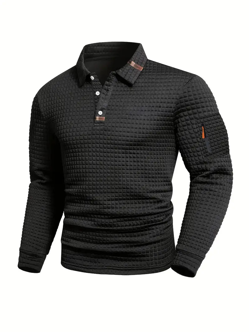 JAMES – TEXTURED CLASSIC LONG SLEEVE POLO