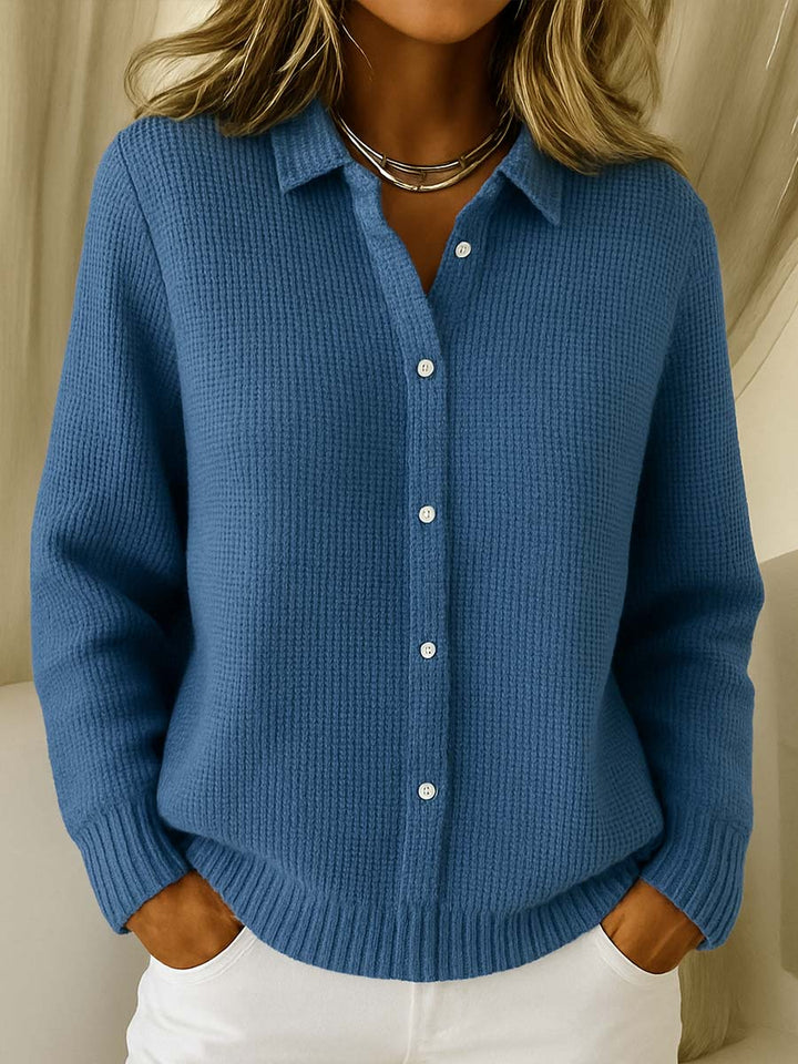 ANNA – COZY BUTTON-FRONT KNIT SWEATER