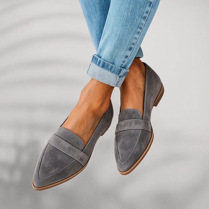 SIENA – SLEEK SUEDE POINTED-TOE LOAFERS