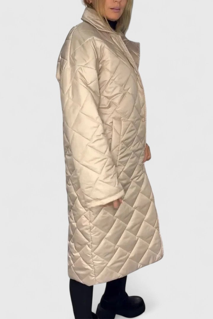 NATALIA – LUXE QUILTED LONG COAT