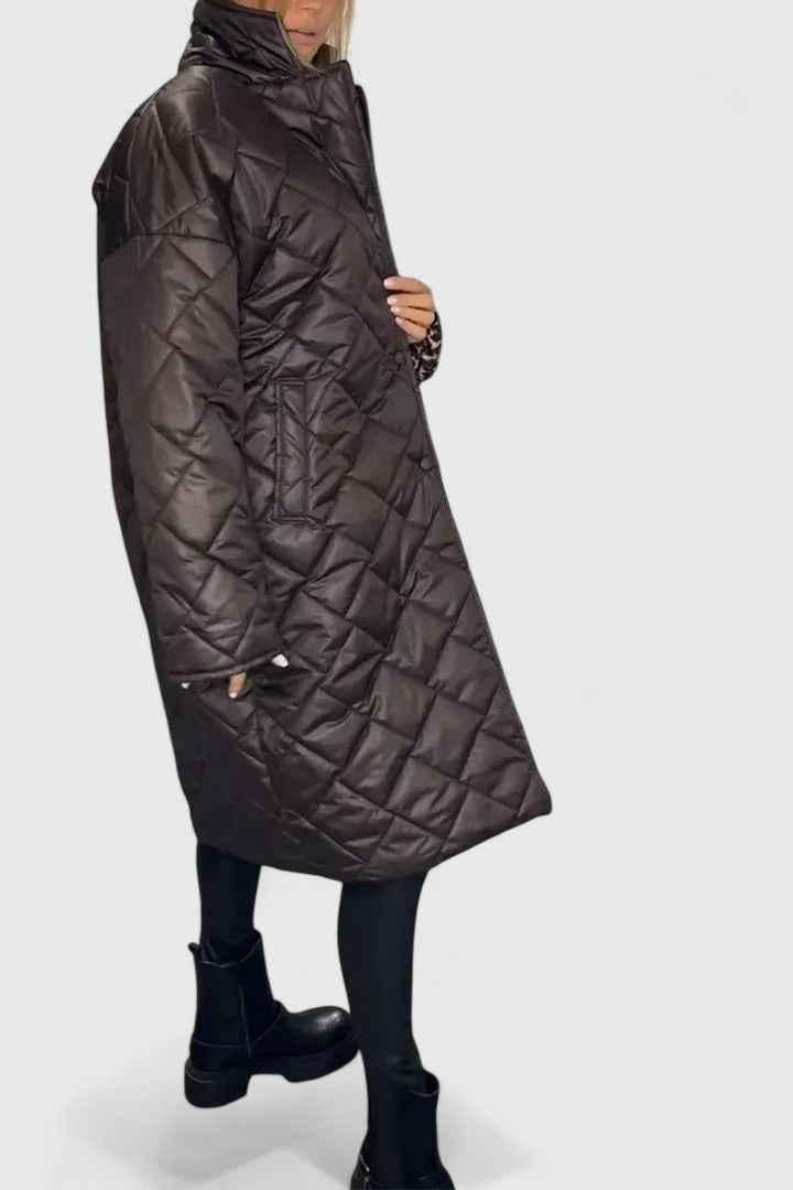 NATALIA – LUXE QUILTED LONG COAT