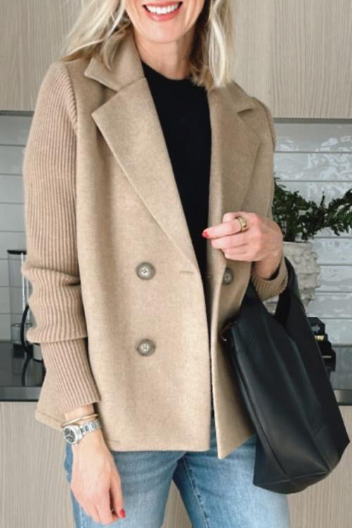 CHLOE – MODERN KNIT-SLEEVE BLAZER
