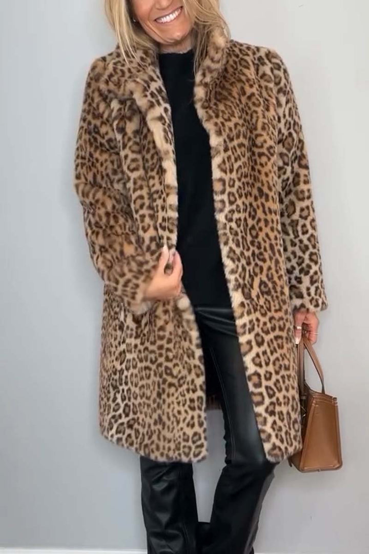 MARCELLA – LUXE LEOPARD FAUX FUR COAT