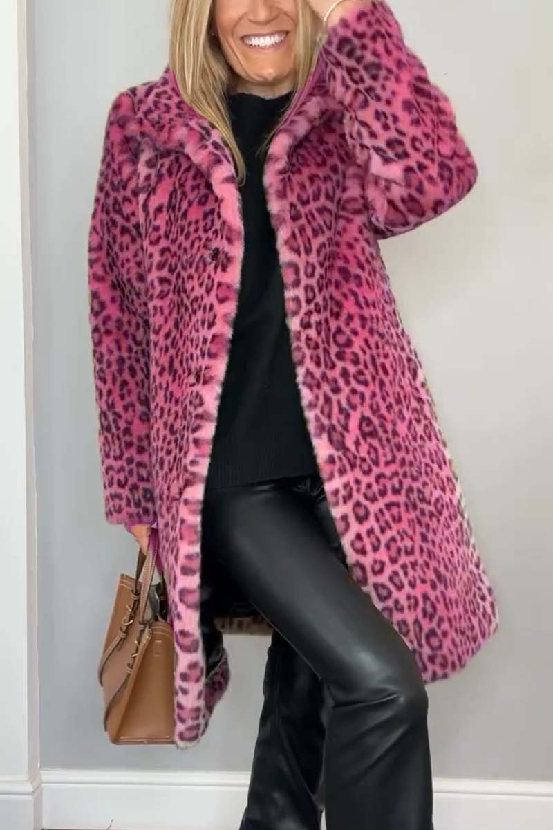 MARCELLA – LUXE LEOPARD FAUX FUR COAT