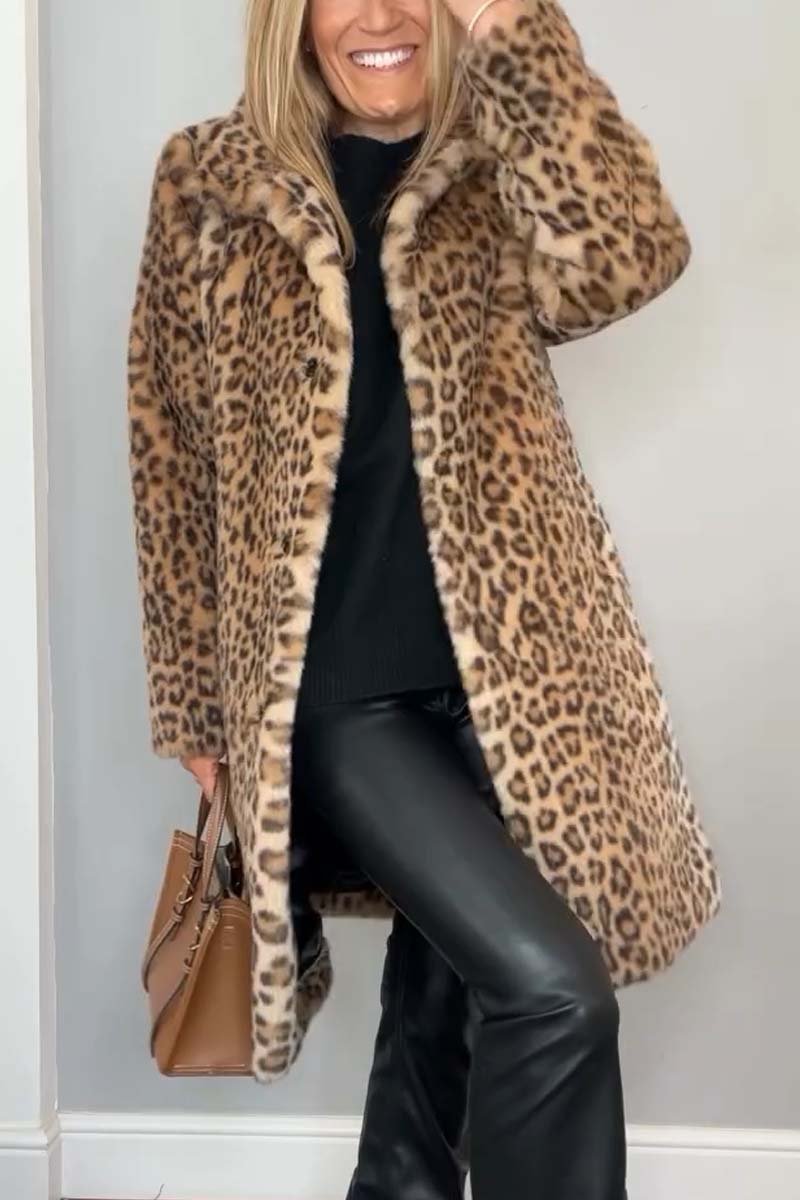 MARCELLA – LUXE LEOPARD FAUX FUR COAT