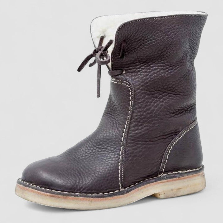 GUINEVERE – COZY LACE-UP BOOTS