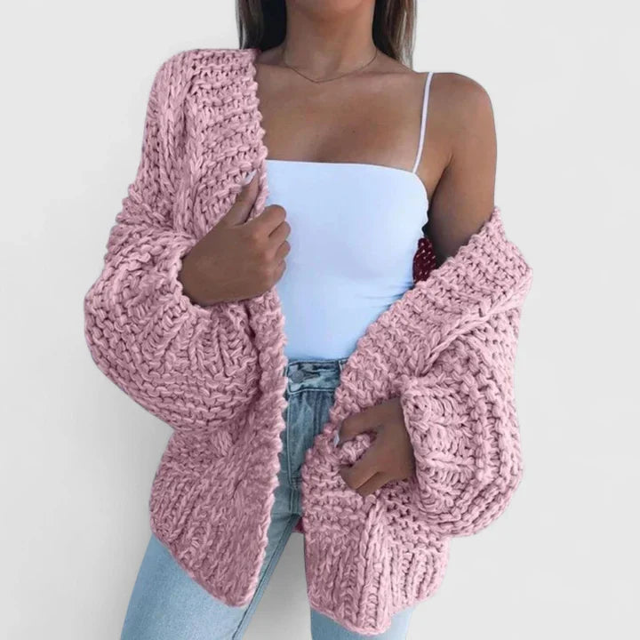 JENNY – CHUNKY KNIT OPEN CARDIGAN
