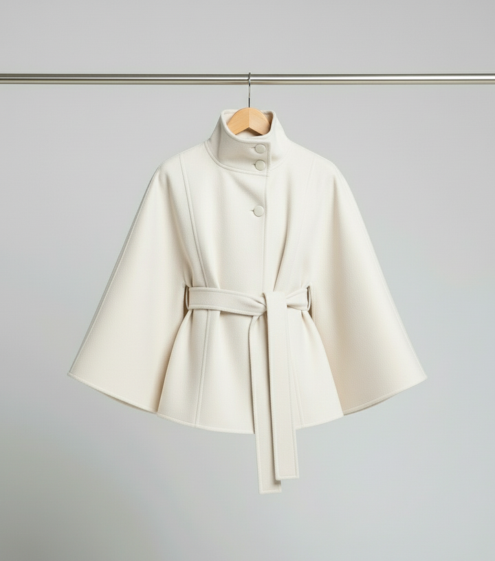 Stolsmo - Cape Jacket with High Collar and Belt