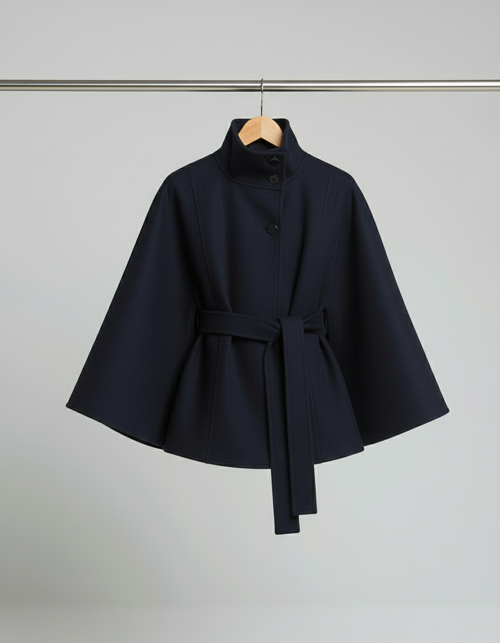 Stolsmo - Cape Jacket with High Collar and Belt