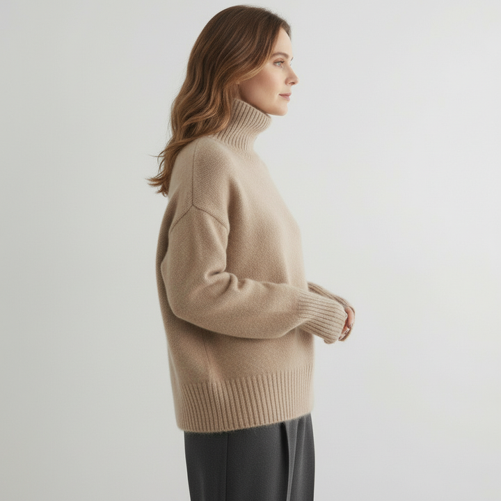 Marchao - Warm Turtleneck Sweater With High Collar
