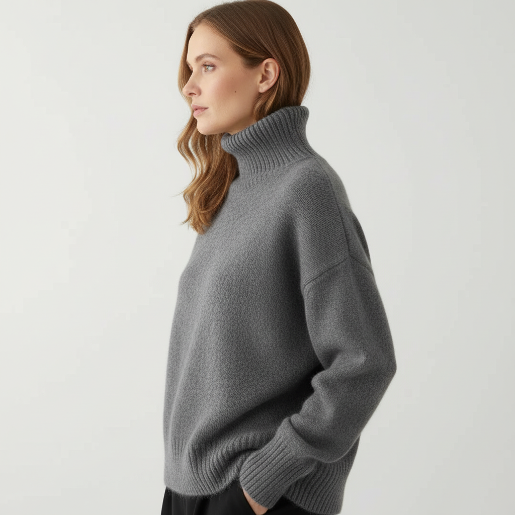 Marchao - Warm Turtleneck Sweater With High Collar
