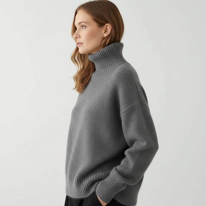 Marchao - Warm Turtleneck Sweater With High Collar