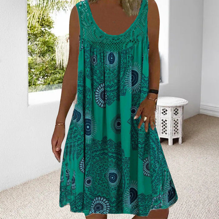MARISSA – COASTAL BREEZE SLEEVELESS MIDI DRESS