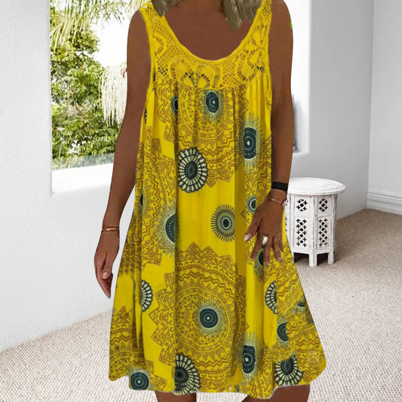 MARISSA – COASTAL BREEZE SLEEVELESS MIDI DRESS