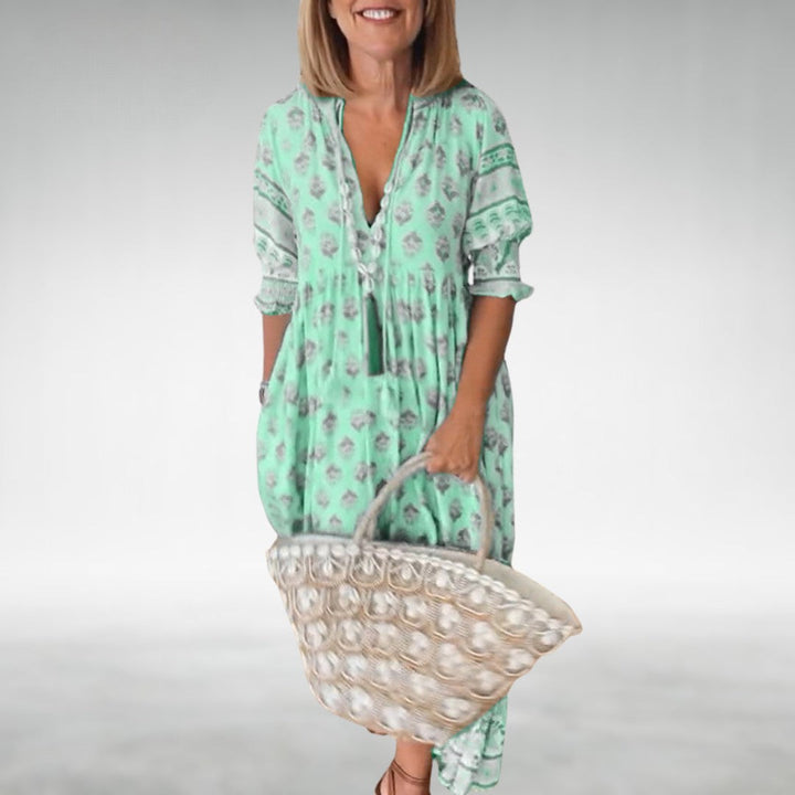 EMILIA – FLORAL BOHO MAXI DRESS